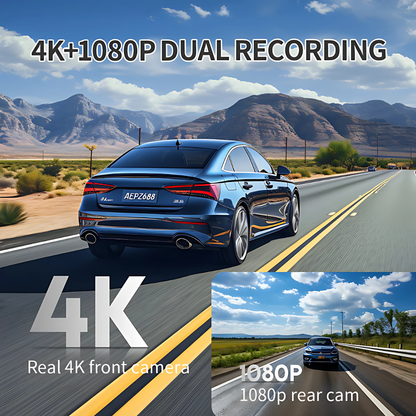 🚘 KAWA D8 – 2K + 1080P Dual Dashcam met GPS, Nachtzicht & WiFi