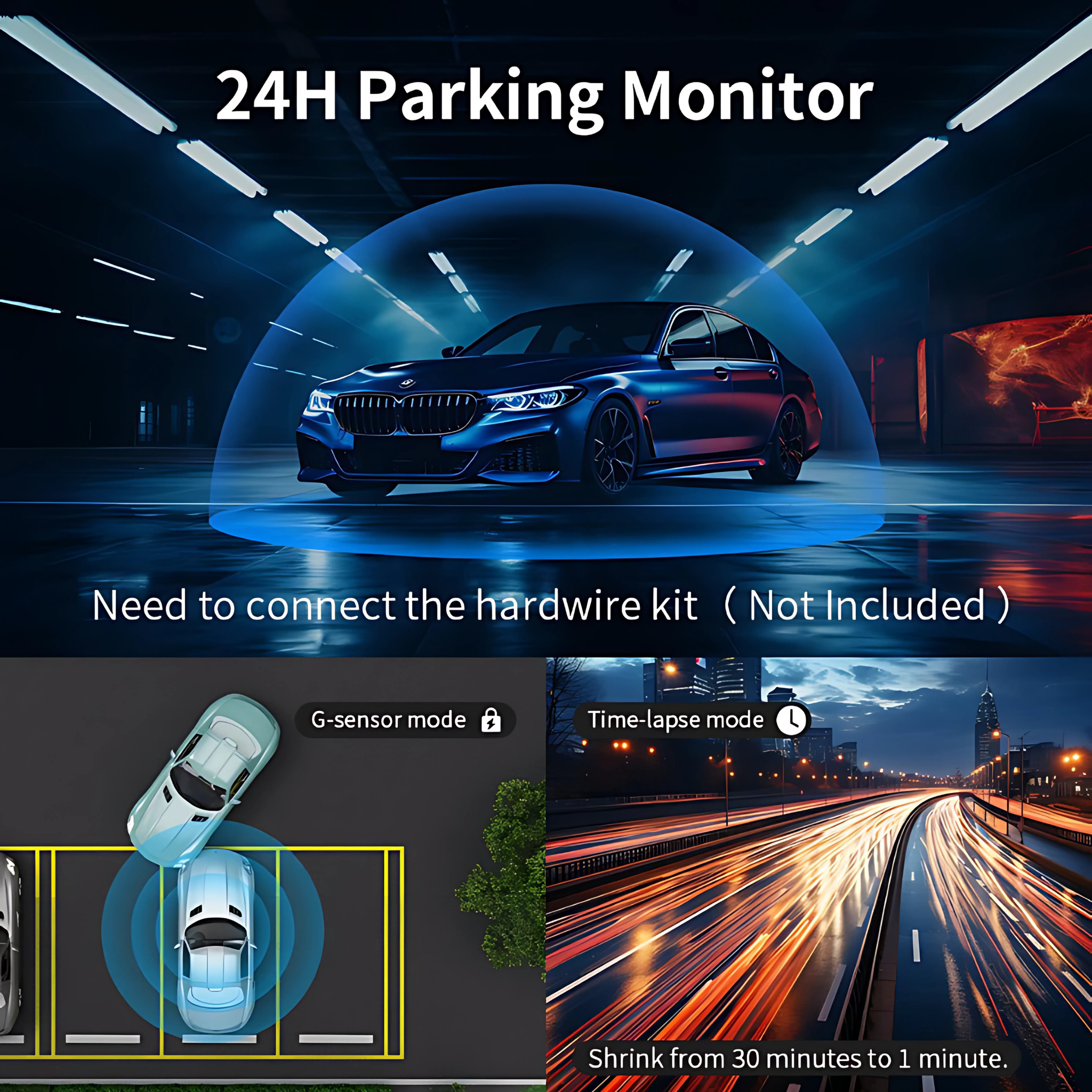 🚘 KAWA D8 – 2K + 1080P Dual Dashcam met GPS, Nachtzicht & WiFi